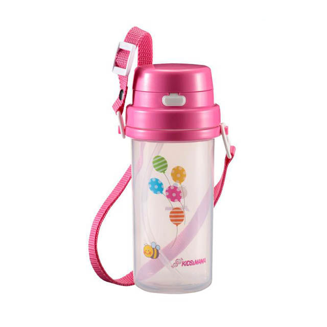 2WAY(손잡이) 빨대 물통 370mL(핑크)