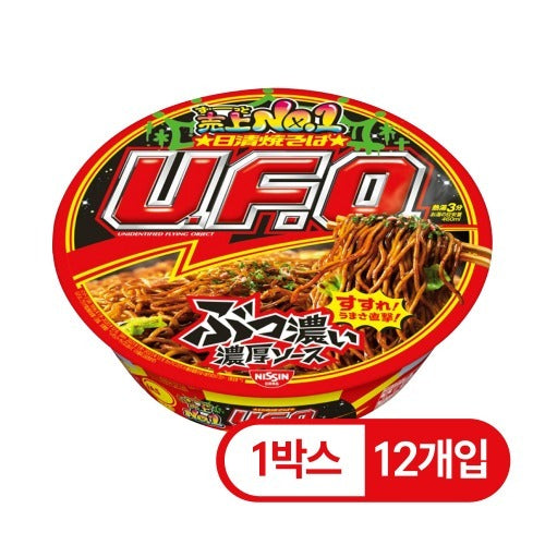 [무료배송/수량한정] 닛신 UFO 야키소바 오리지널 사이즈 1박스(12개입) - 유통기한 임박상품