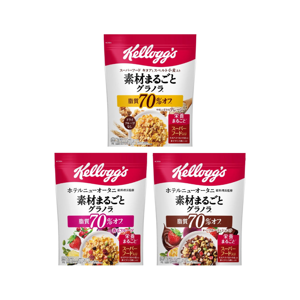 [켈로그] 마루고토 그래놀라 당질 70% OFF 3종 시리즈