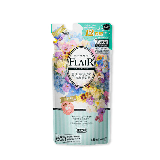 플레어 섬유유연제 플라워&하모니 리필 480ml